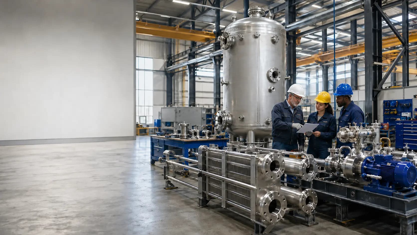 Técnico da BMRC em intervenção num sistema industrial